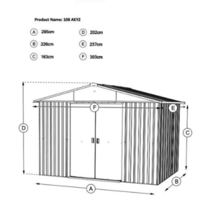 Anthracite Metal Shed
